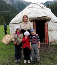 Warren with Kyrgyzstani children