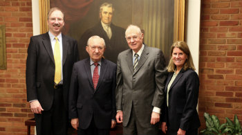 Dean Douglas, Justice Goldstone, Justice Kennedy, and Professor Warren.