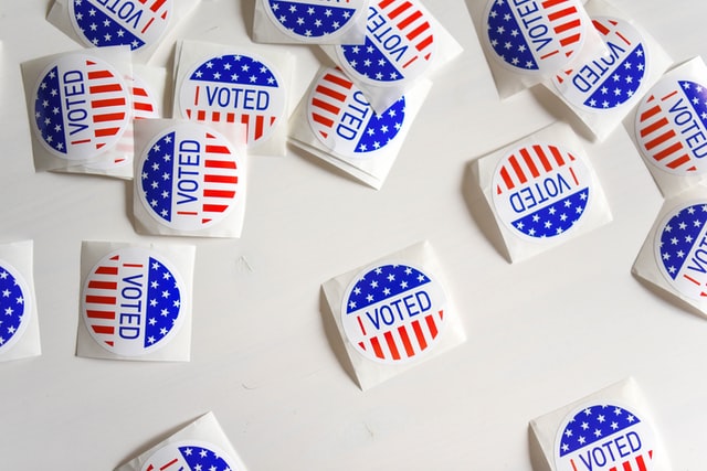 collection of voting stickers