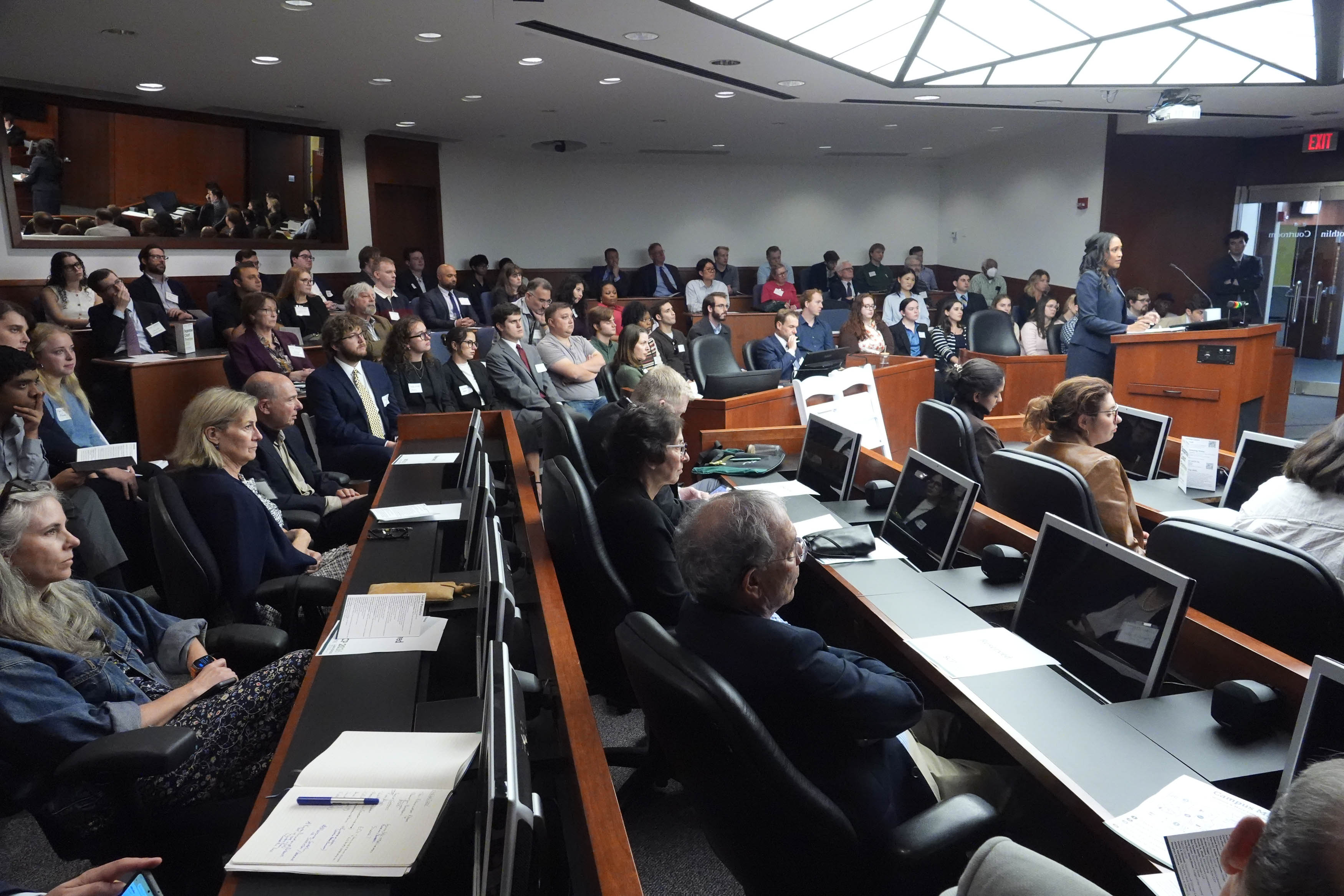 Audience watches the moot court during the 2026 Preview.