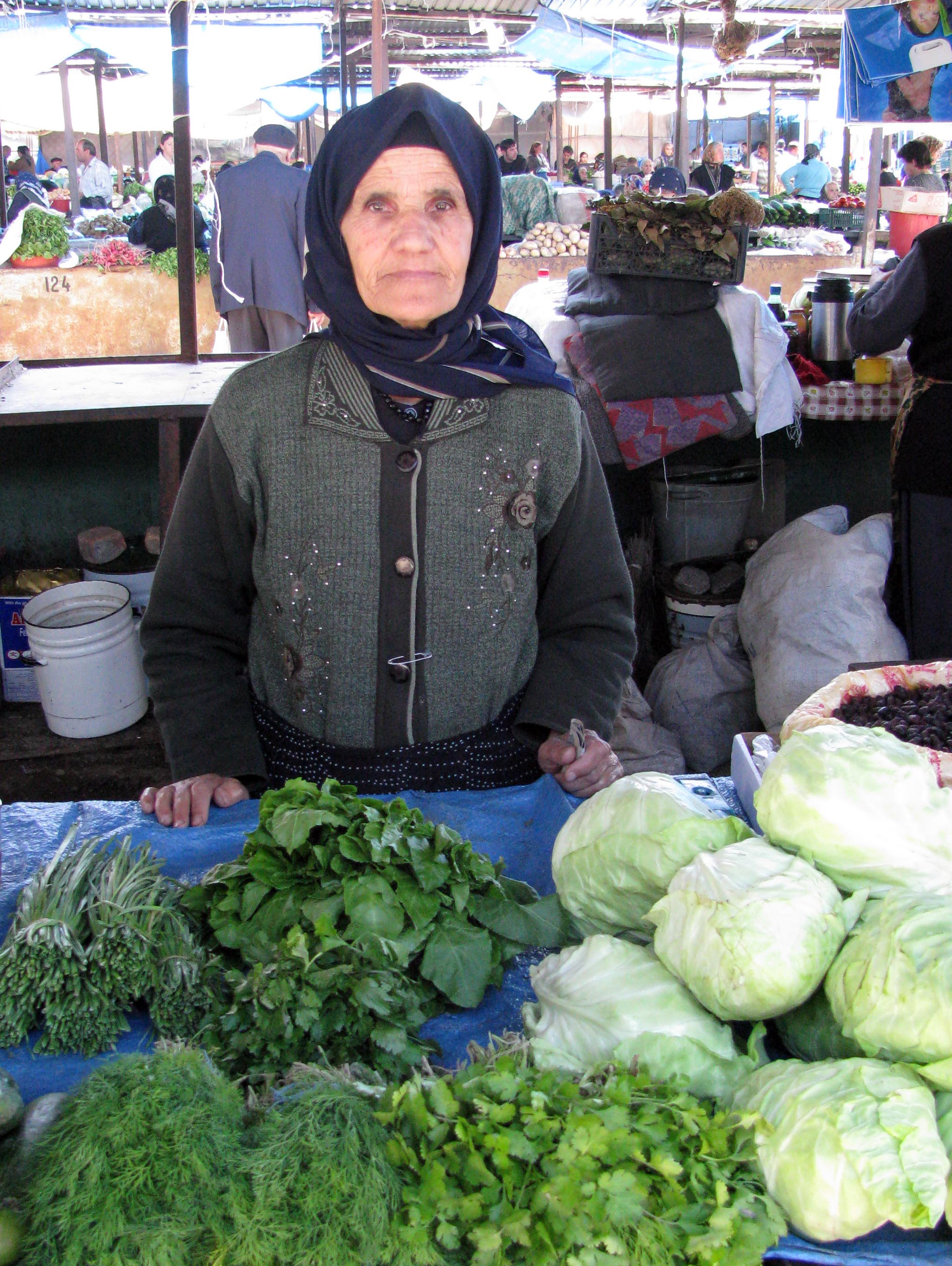 Vegetable seller in Sheki