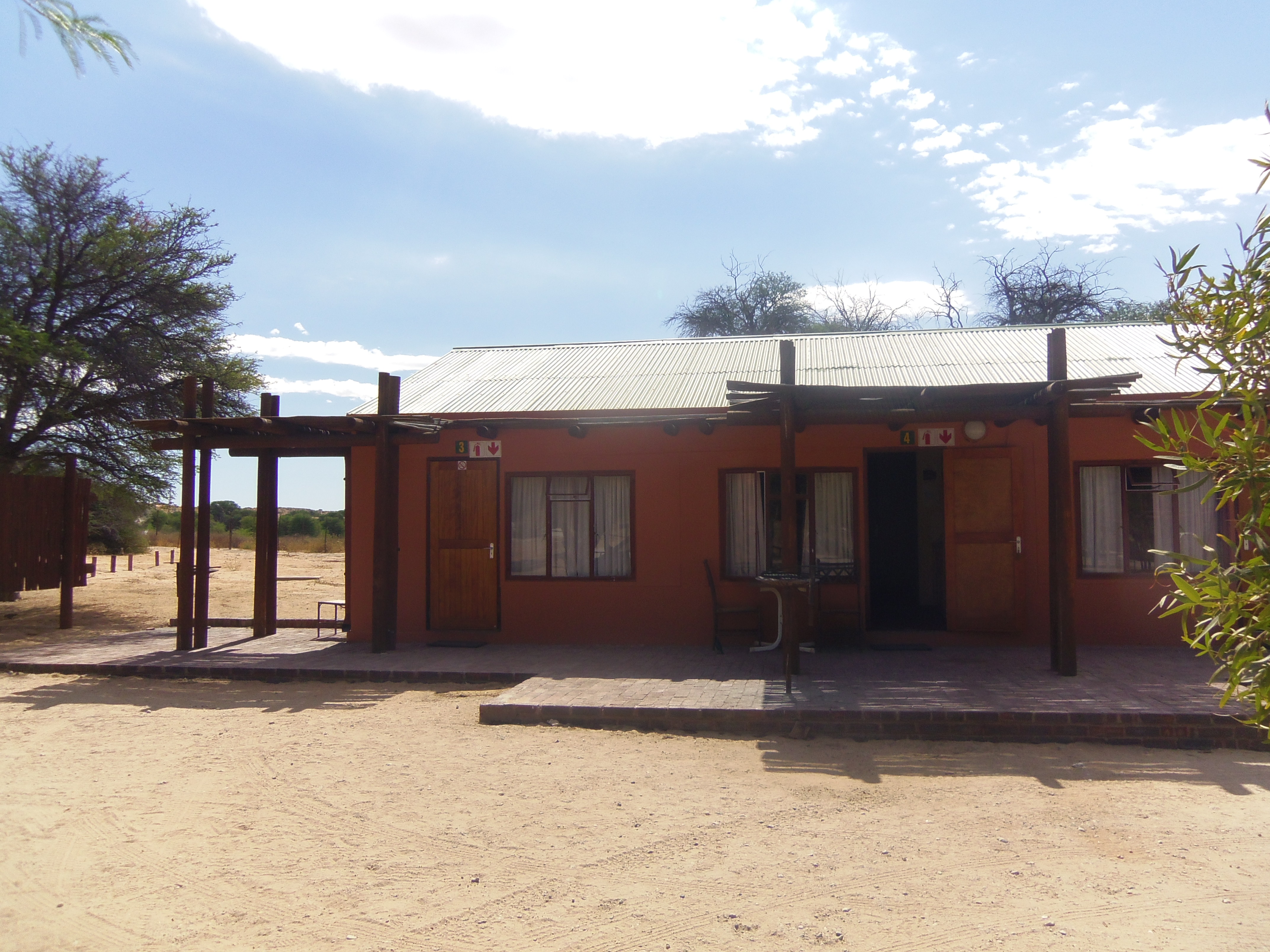 My camp in the Kalahari
