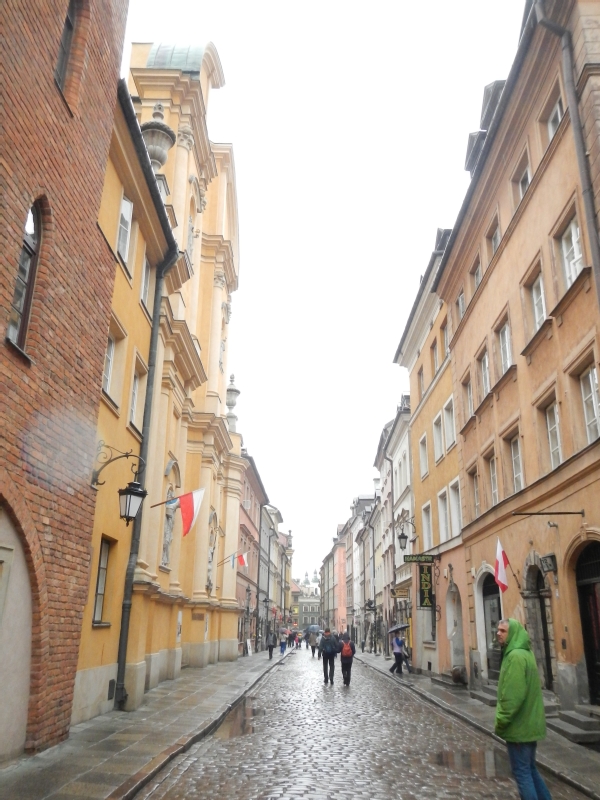 A rainy side street
