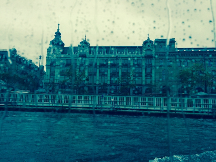 Zurich in rain