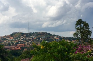 View of Kampala from the top of Prince Charles Drive in Kololo