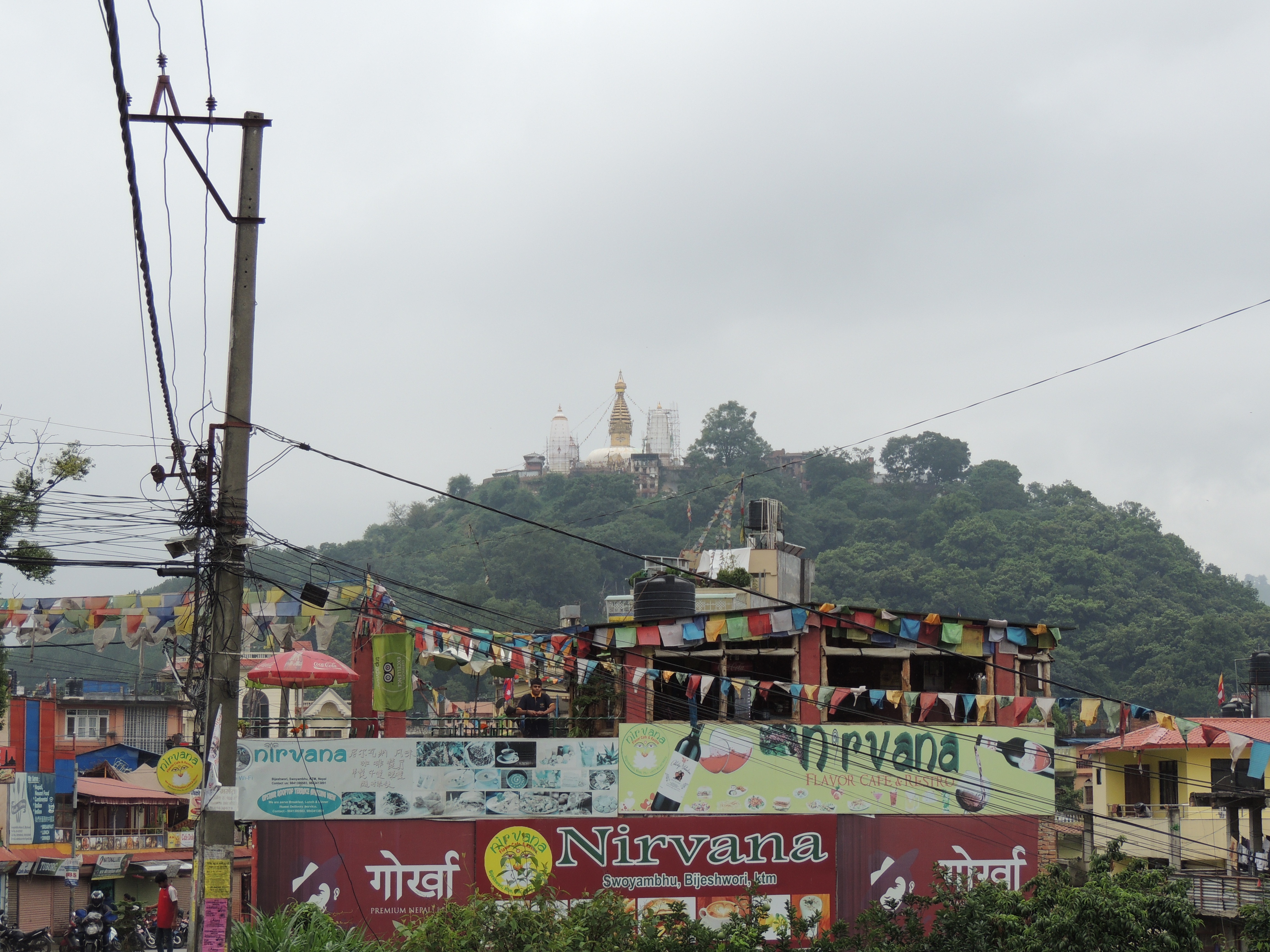 Swayambhu nath in the distance