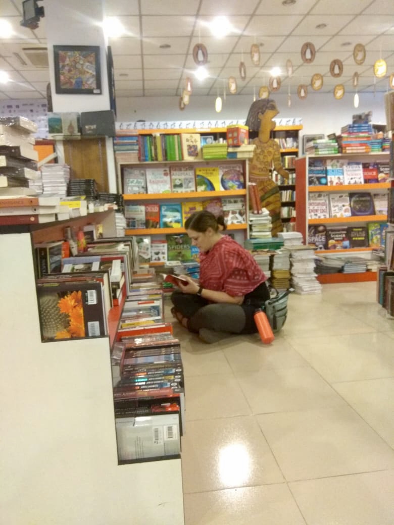 Rezwana's Sneaky Picture of Me at the Bookstore