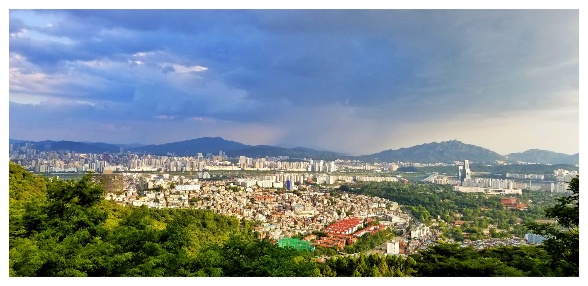 The view of Seoul from Seoul Tower