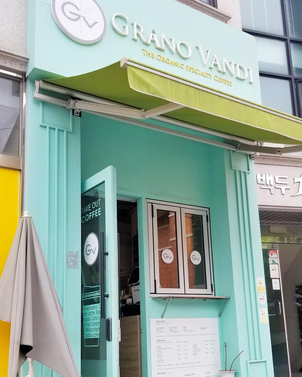 A cute cafe we found wandering the streets of Seoul