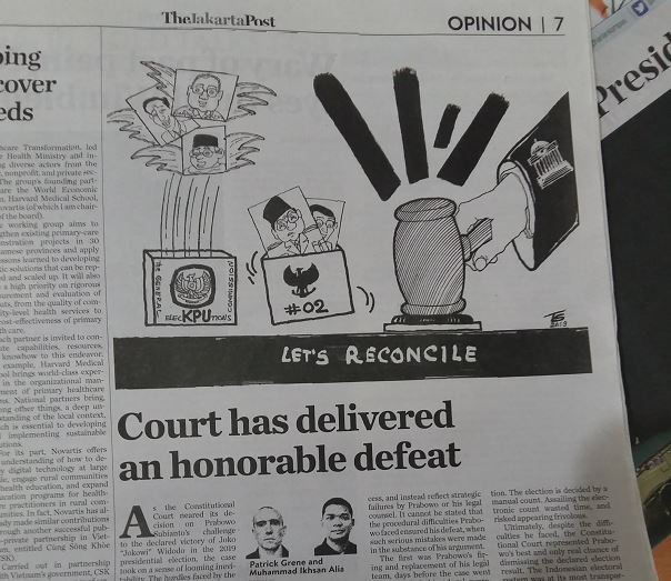 Jakarta Post article: Court has delivered an honorable defeat
