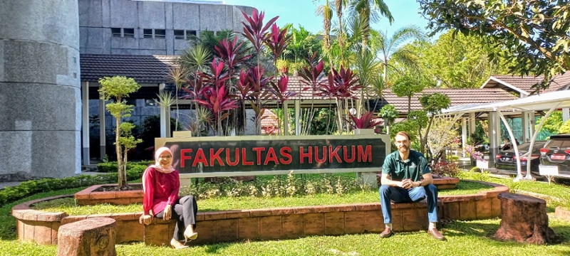 Dr. Edita Elda and me, the intern, in front of Andalas University's Faculty of Law (Hukum) building.
