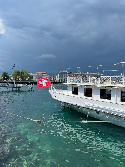 Boat on Lake Geneva