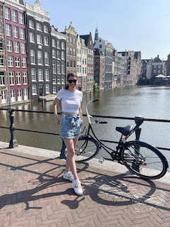 Me in Front of the Amsterdam Houses