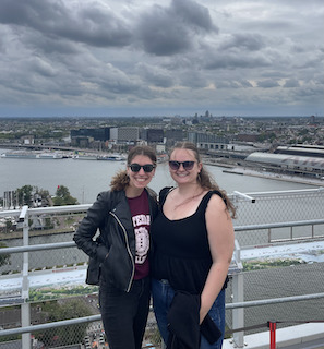 Me and Allison at the Amsterdam Lookout Tower