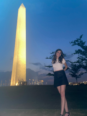 Me Next to the Washington Monument at Night