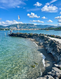 Small, Rocky Beach on Lake Geneva