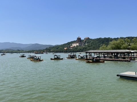 Boats on the lake at the Summer Palace