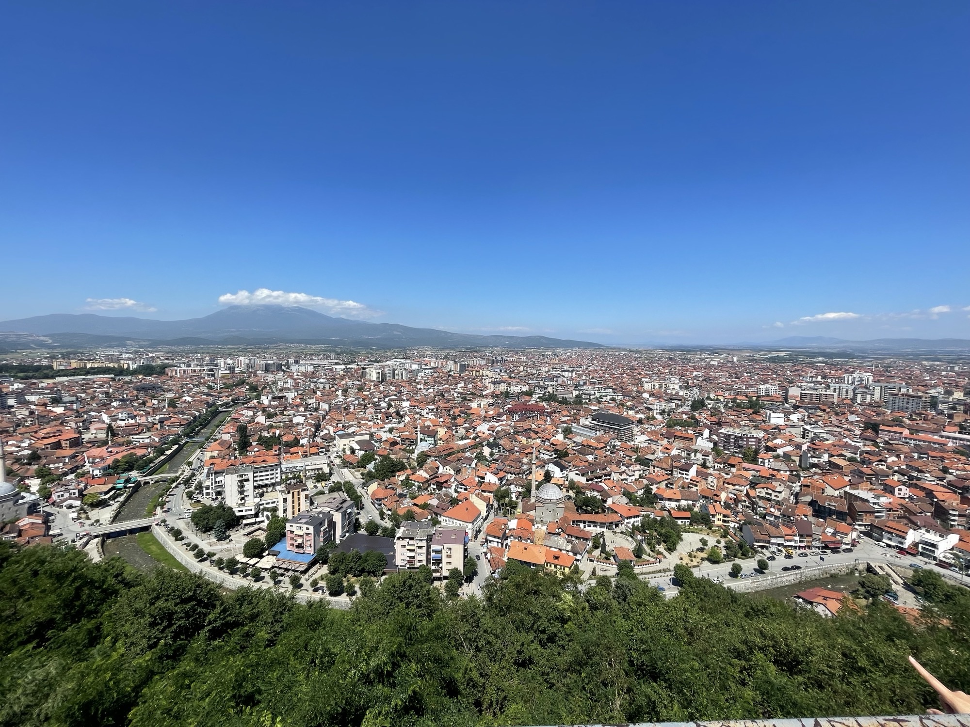 A view of Prizren from the front wall of the fortress.