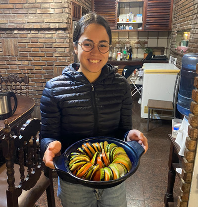 Audrey with her beautiful ratatouille