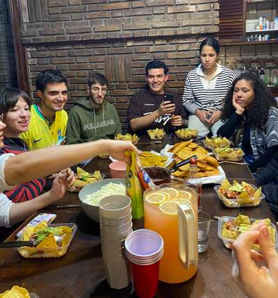 tica dinner with empanadas, casado, and chicharrónes
