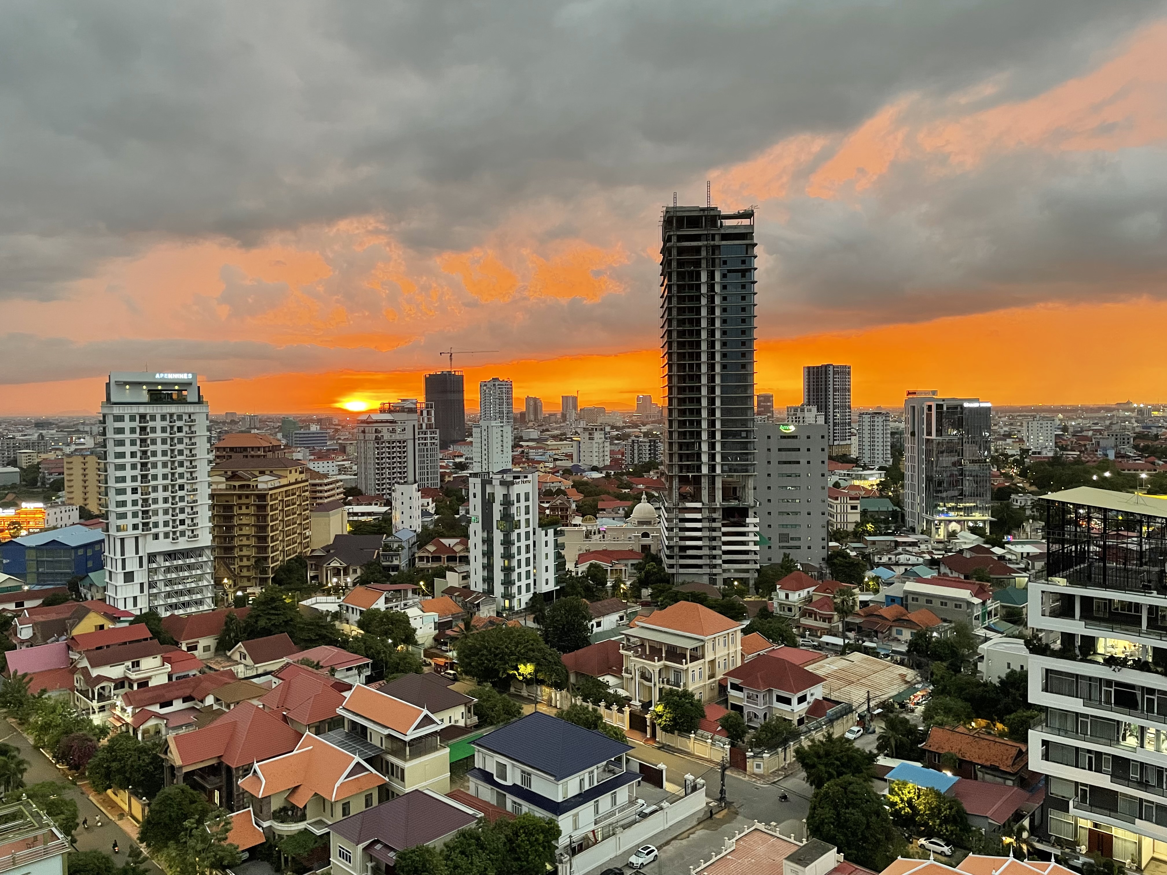 Sunset in Phnom Penh.