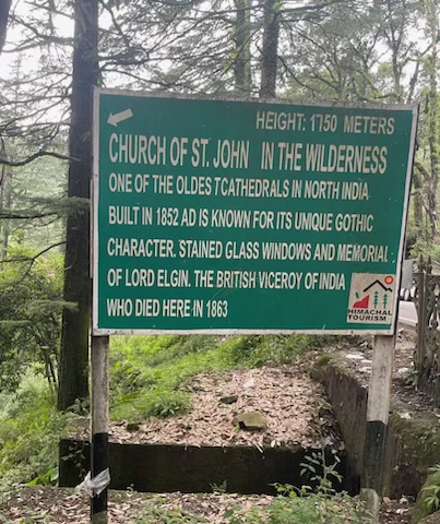 A sign outside the church.