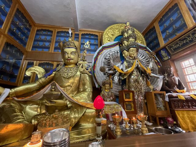 Statues inside the Dalai Lama temple