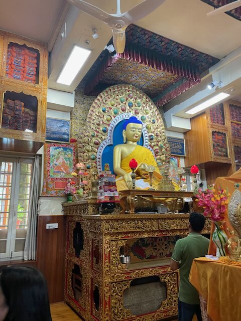 Buddha inside the Dalai Lama temple