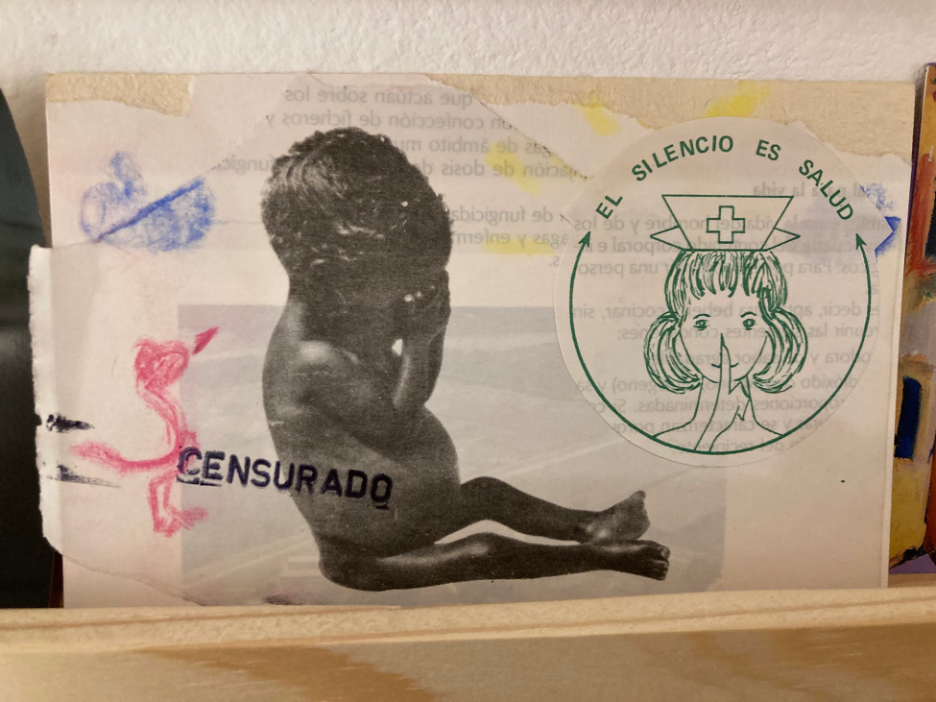 Art piece in the Commission's museum memorializing the censorship of the dictatorship