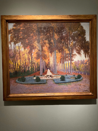 Painting depicting park in fall