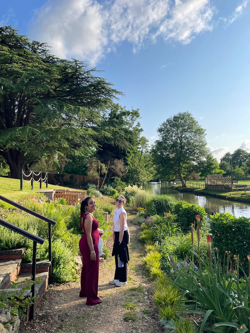 New intern, Hershey, and me at St. Hilda's