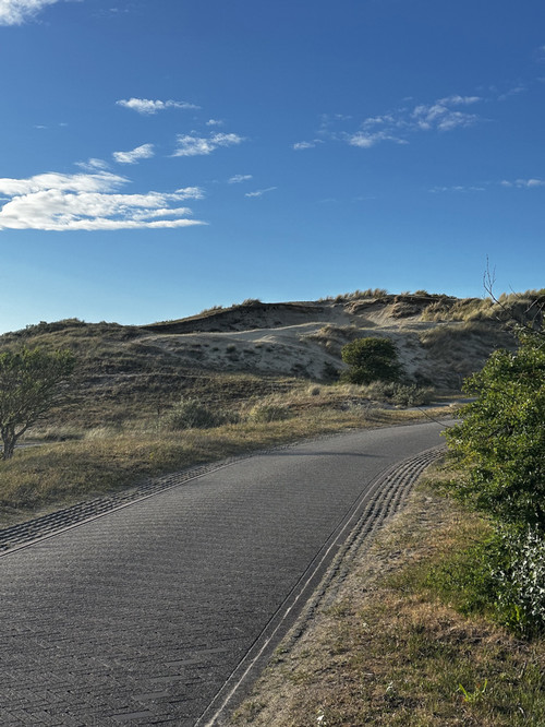 The dune preserve and bike path.