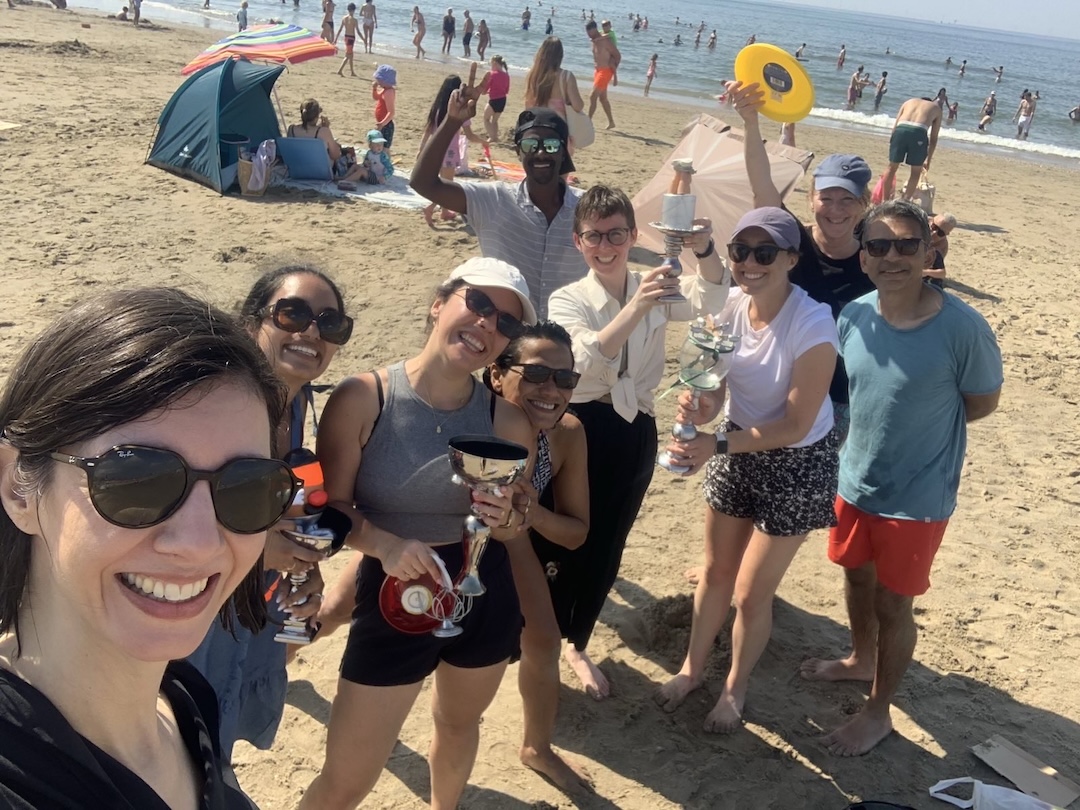 Office Olympics trophy ceremony