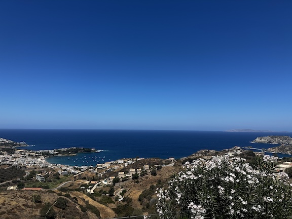 The strangely amazing view at the gas station near the bus stop