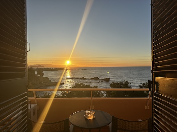 Our seaside view in Chania