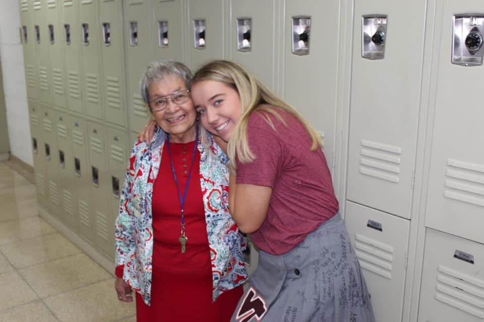 With Mama J on the last day of high school in 2019.