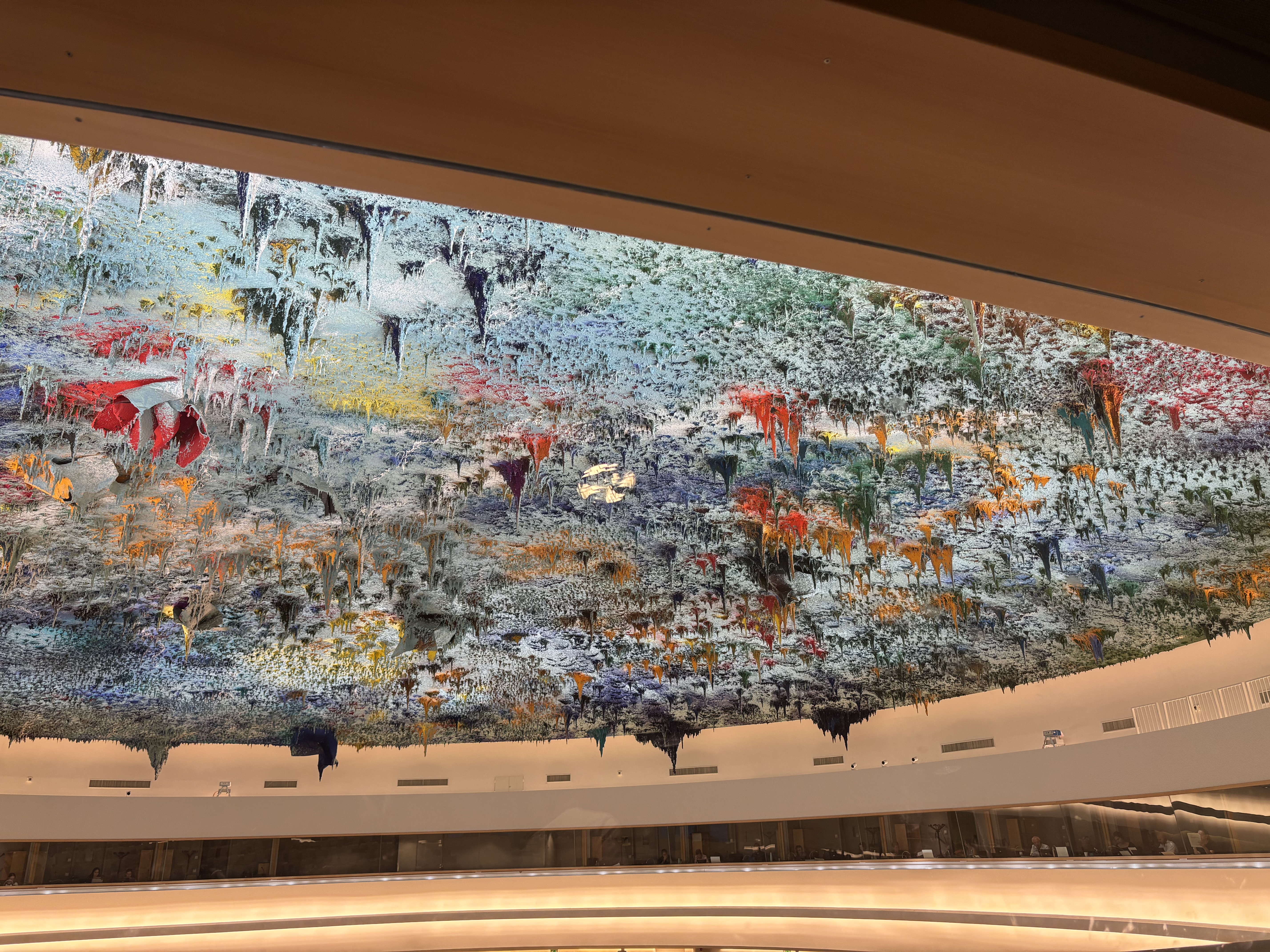 Ceiling of UN conference room donated by Spain.