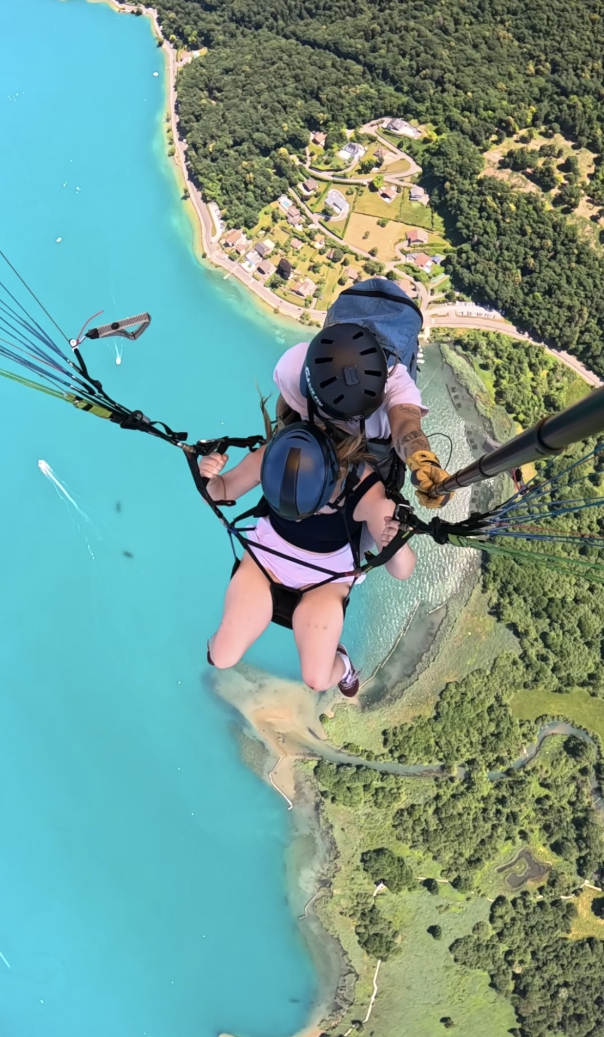 Paragliding over Lake Annecy