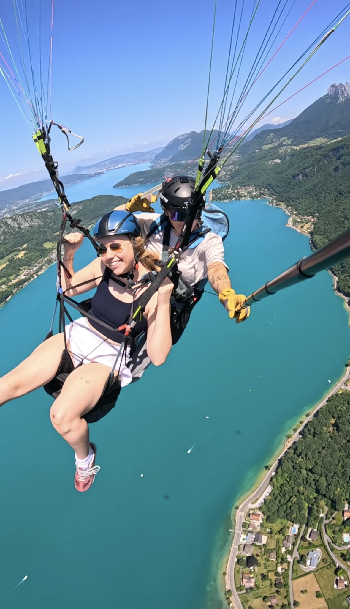 Paragliding over Lake Annecy