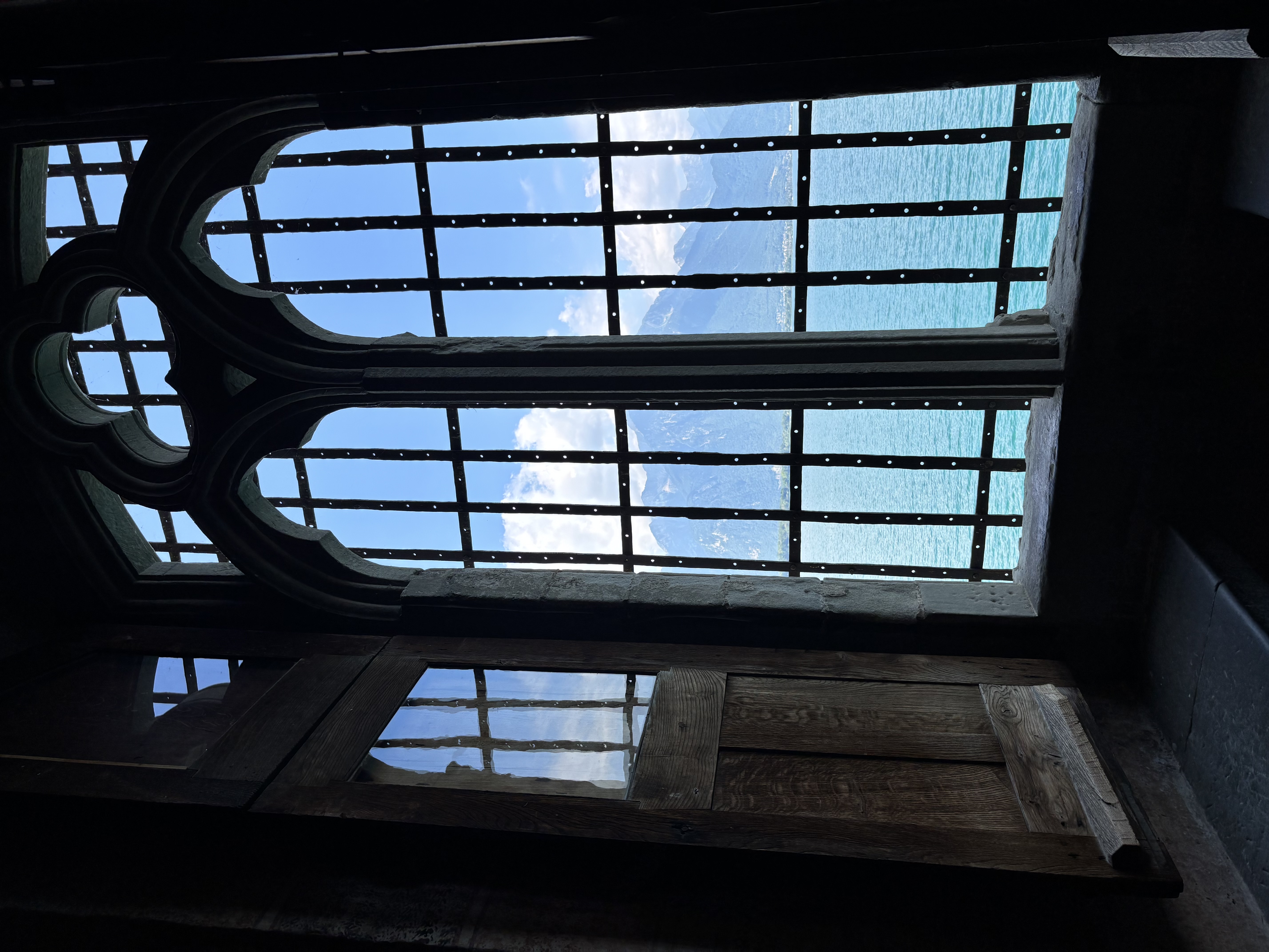 View from dinning room in castle