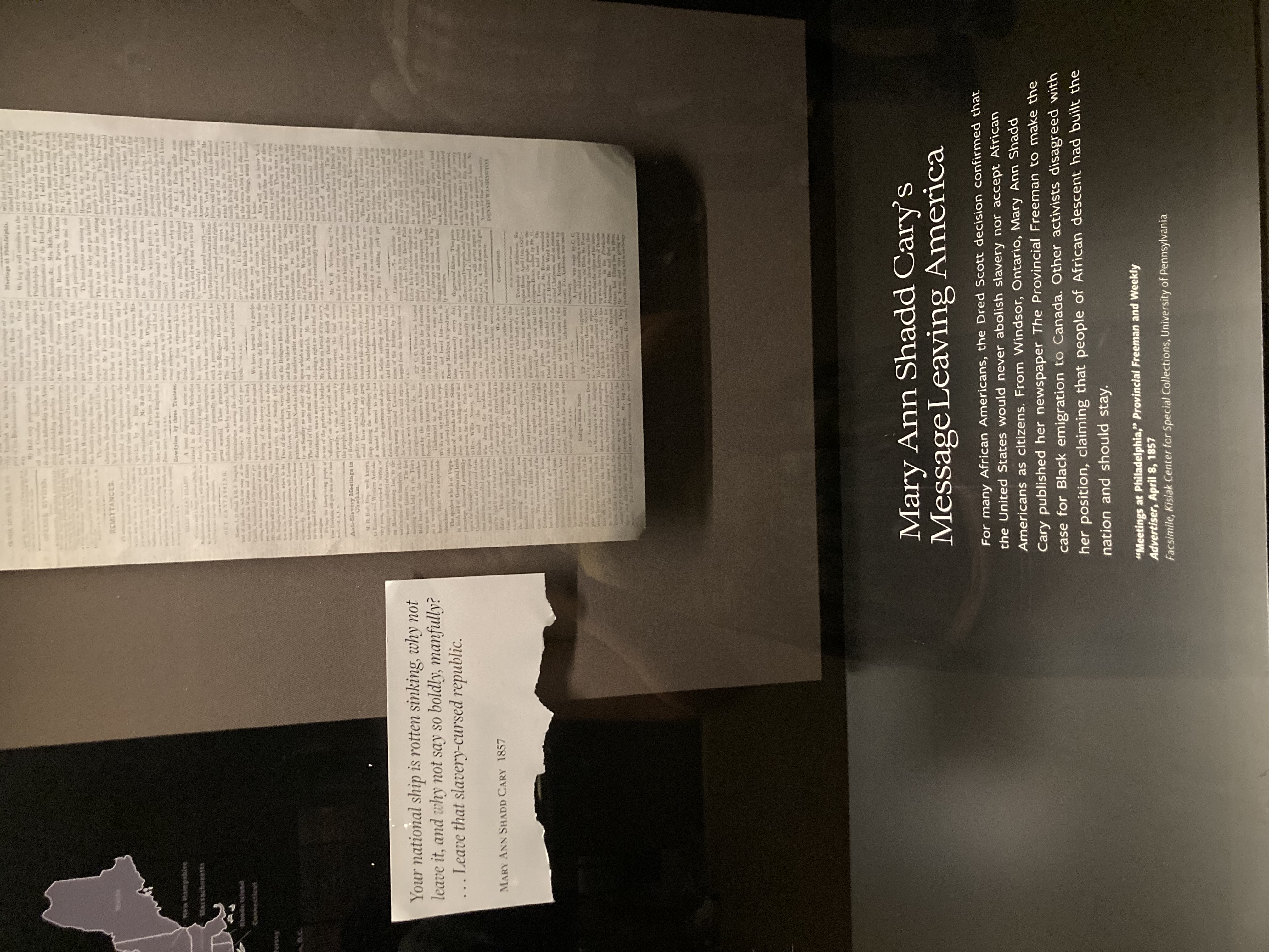 Mary Ann Shadd Cary's Message For Leaving America.