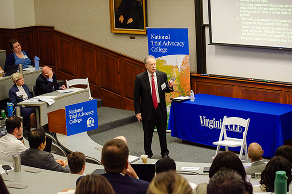 NTAC co-founder Professor Stephen A. Saltzburg speaks to participants