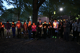  “So long as we live, they too shall live”: The vigil featured the reading of poems such as “We Remember Them” by Sylvan Kamens and Rabbi Jack Riemer