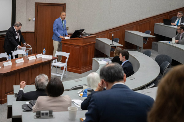 Dean Spencer welcomes attendees.