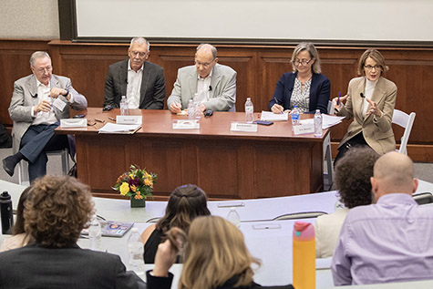 Panelists for “Deciding Not to Decide," included Carter Philips, Don Verrilli, David Strauss, Beth Brinkmann and Joan Biskupic (moderator).