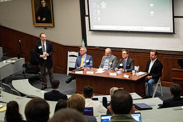 At last October's 22nd annual Brigham-Kanner Property Rights conference, Professor Adler moderated a panel examining how property law intersects with efforts to expand housing, infrastructure and clean energy.
