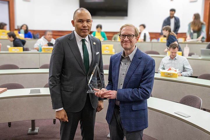 In  March, Dean A. Benjamin Spencer welcomed Professor Samuel Bagenstos of the University of Michigan Law School, who spoke on "Reconstructing the Public Health State."